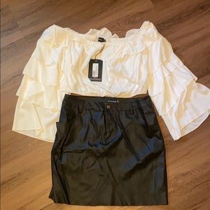 Women’s black mini SKIRT PRETTYLITTLETHING NEW
